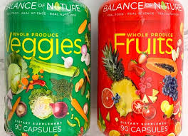 Balance of Nature Fruits & Veggies Supplement Set – 90 Fruits Capsules & 90 Veggies Capsules – Whole Food Nutritional Support for Men, Women & Kids