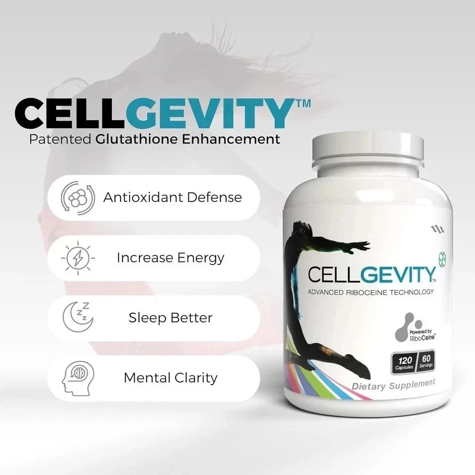 Cellgevity Advanced RiboCeine Technology 120 Vegetable Capsules – Antioxidant & Glutathione Support (Exp. 10/2027)
